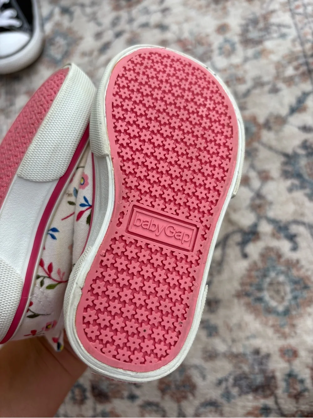 Girls Toddler Floral Canvas Mary Jane Sneakers - BABYGAP Colorful Flowers